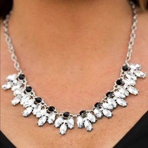 Paparazzi Zi The Chris Black Sparkle Necklace and Earring Set